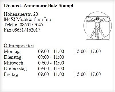 Gemeinschaftspraxis Frau Dr. med. Annemarie Butz-Stumpf