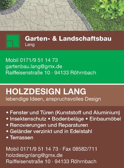 Garten & Landschaftsbau Holzdesign Lang