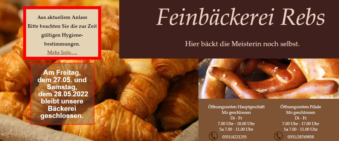 Feinbäckerei Rebs | Hier bäckt die Meisterin noch selbst.