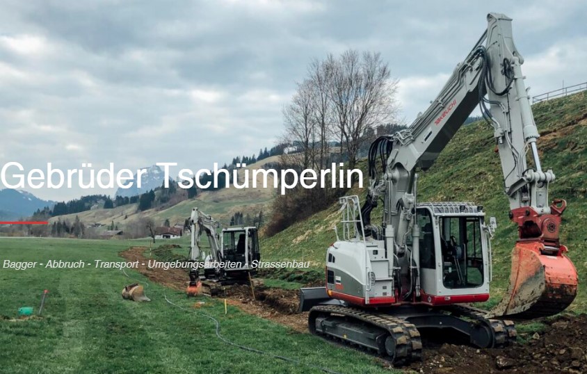 Gebrüder Tschümperlin - Baggerbetrieb und Tief-Strassenbau