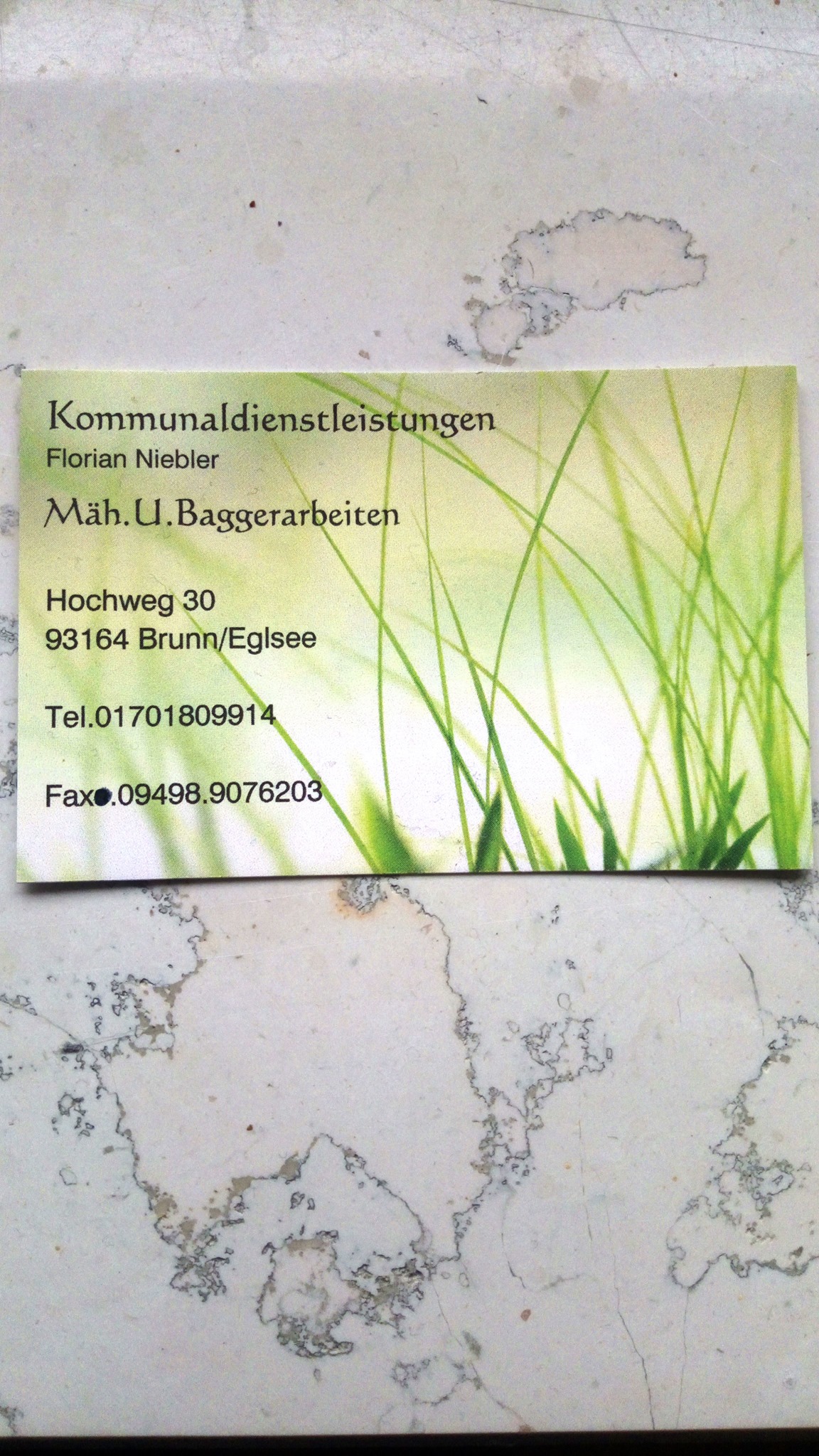 Kommunaldienstleistungen Florian Niebler