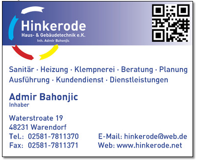 Hinkerode Haus Gebäudetechnik e K Inh Admir Bahonjic