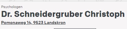 Gesundheitspsychologe Mag. Dr. Christoph Schneidergruber