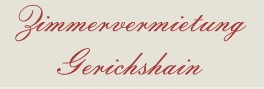 Zimmervermietung Gerichshain